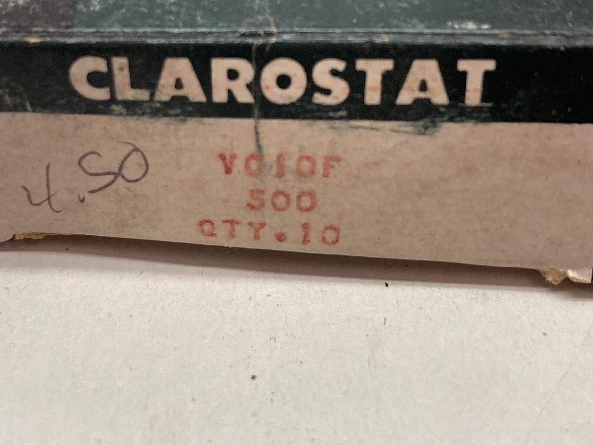 Clarostat,V010F 500,Wireround Resistors BOX OF 10