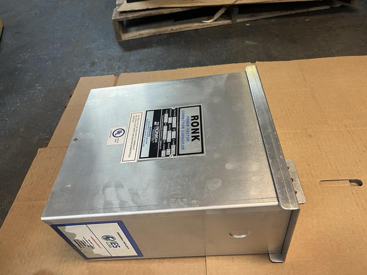 Used RONK RONKEN,477CC,POWER FACTOR CORRECTION CAPACITOR 7KVAR 3PH 480V