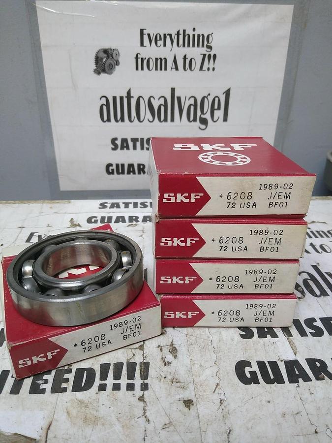 SKF,6208 J/JEM,DEEP GROOVE BALL BEARING LOT OF 5 NOS