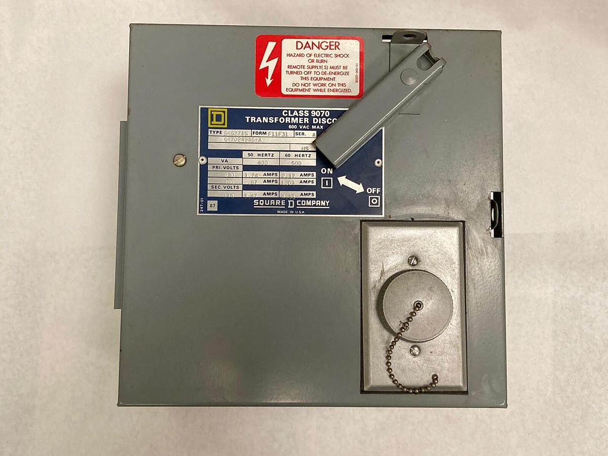 Used Square D,SK5271S,Ser A Transformer Disconnect Switch 230/460/115 VAC