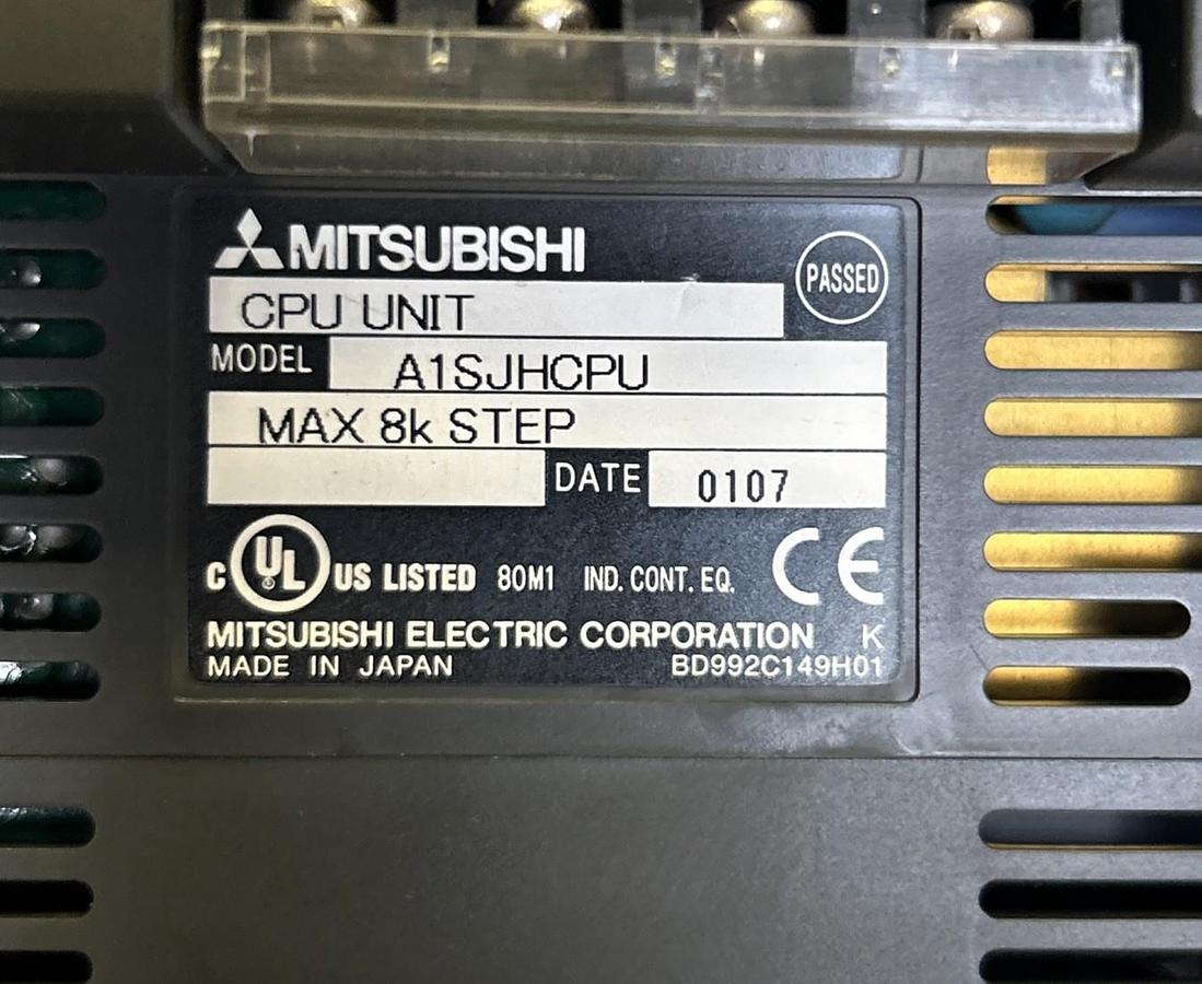 Used MITSUBISHI,A1SJHCPU,CPU UNIT W/ A1SJHCPU-A RACK