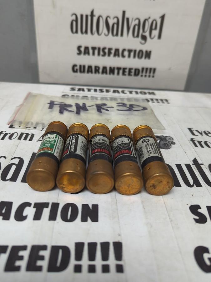COOPER BUSSMANN,FRN-R-35,FUSETRON 35 AMP FUSES LOT OF 5 NOS