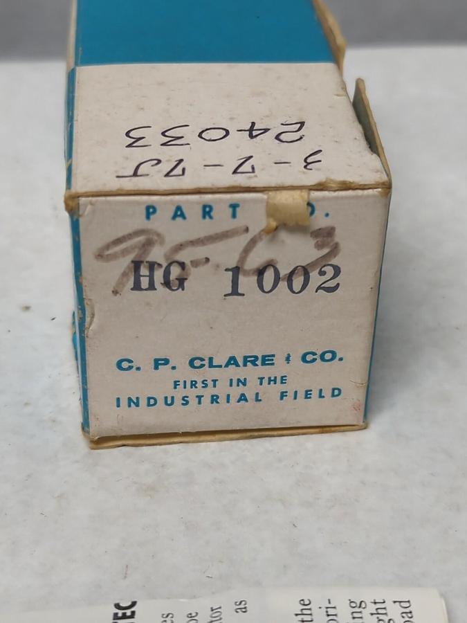 C.P. CLARE,HG-1002,CONTACT RELAY NOS