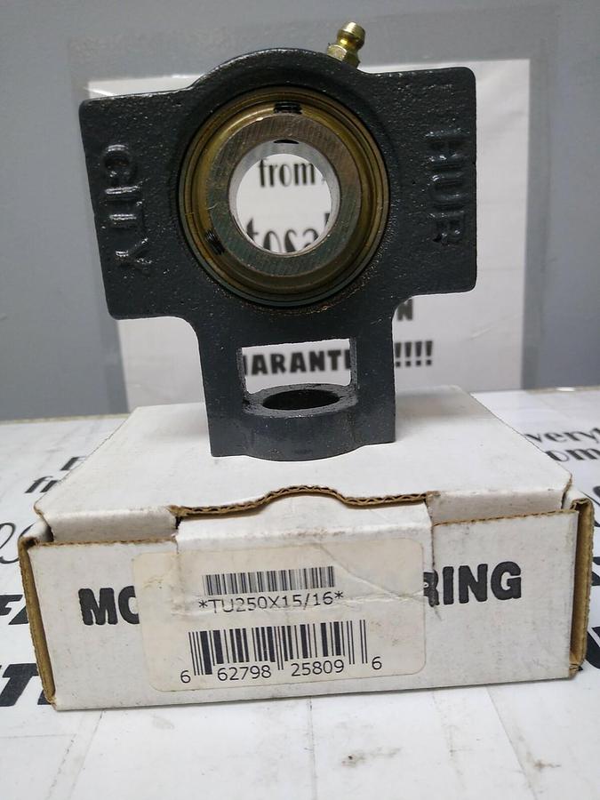 Used Hub City,TU250X15/16,Take Up Bearing 0.94IN ID 2IN Height 4IN Long 4IN Wide NOS