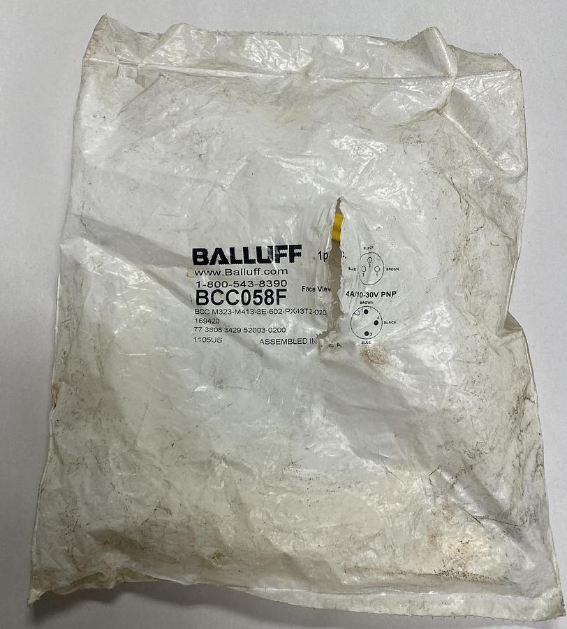 BALLUFF,BCC M323-M413-3E-602-PX43T2-020, DOUBLE-ENDED CORDSETS NOS