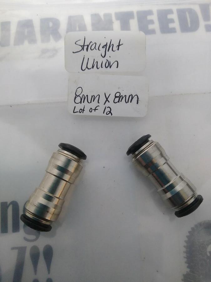 UNBRANDED,NA,TUBE STRAIGHT UNION 8MMX8MM LOT OF 12 NOS