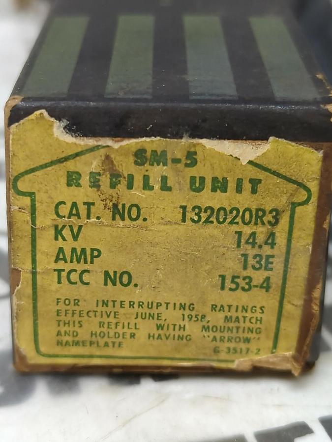 S & C,132020R3 SM-5,REFILL UNIT KV-14.4 AMP-13E TNN NO-153-4 NOS
