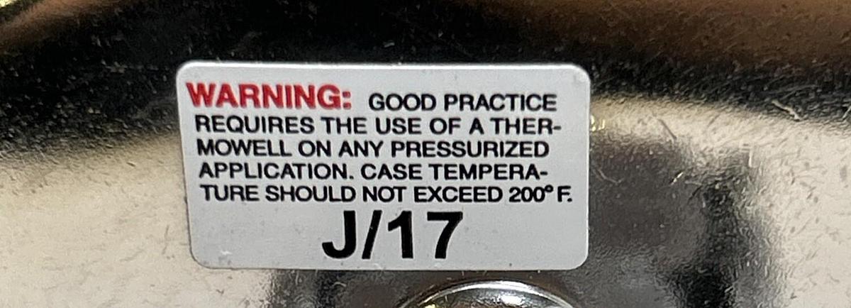 ASHCROFT,J/17,TEMPERATURE GAUGE 0-200F NOS