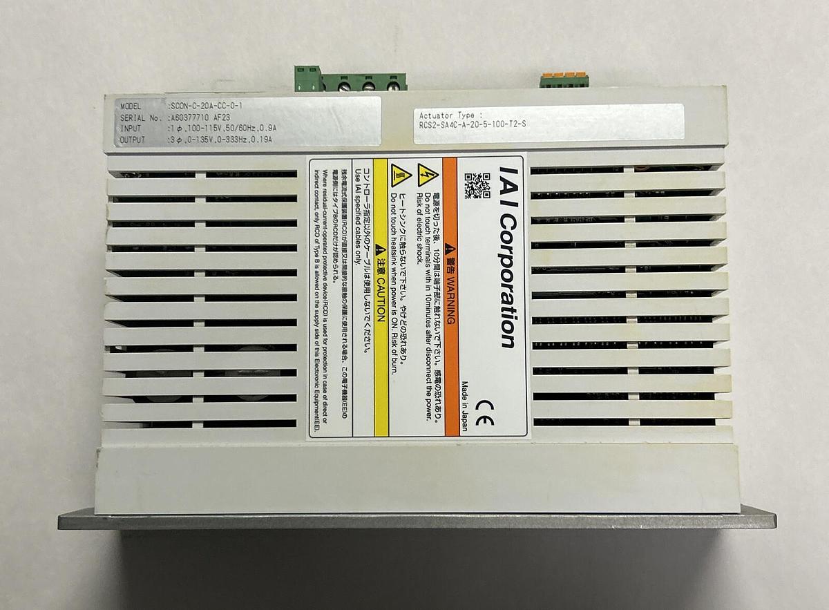 Used IAI CORPORATION,SC0N-C-20A-CC-0-1/RCS2-SA4C-A-20-5-100-T2-S,ACTUATOR CONTROL