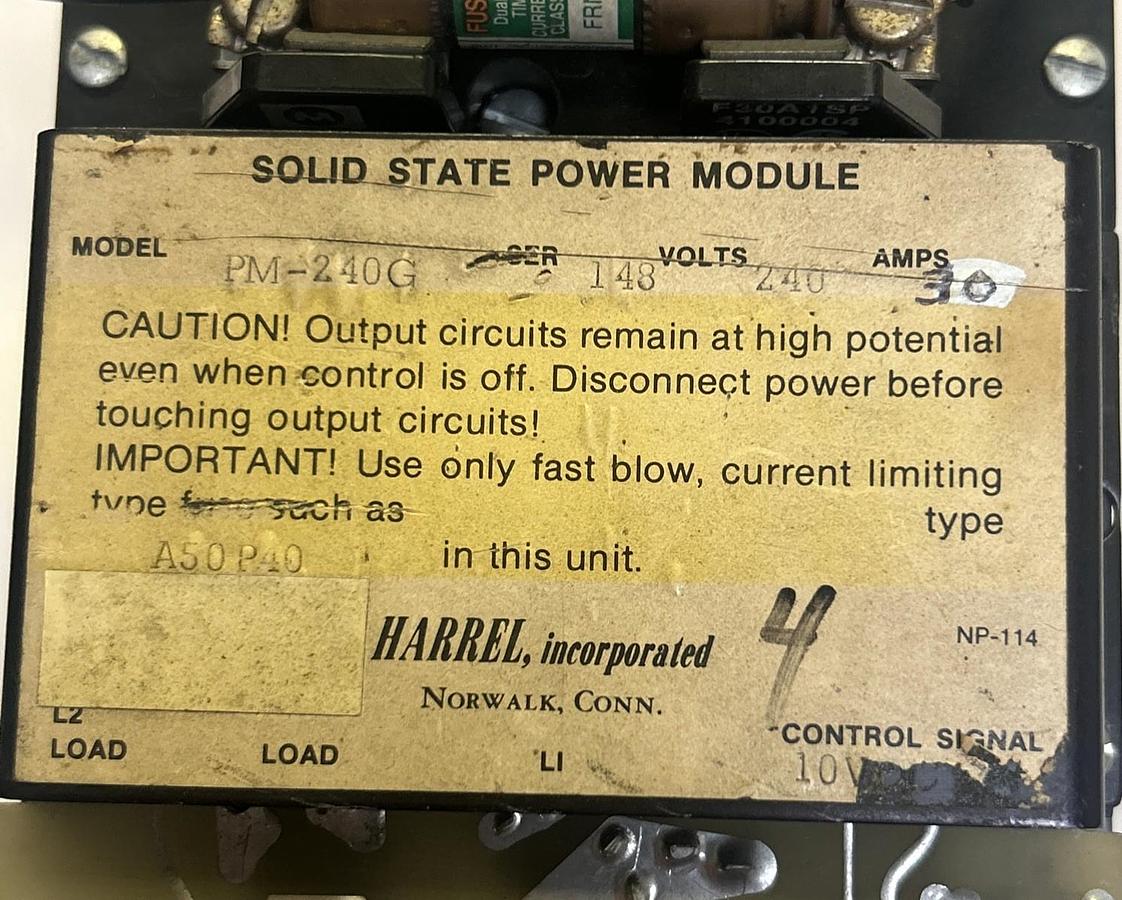 Used HARREL,PM-240G,SOLID STATE POWER MODULE