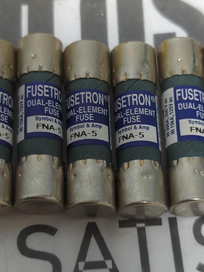 COOPER BUSSMANN,FNA-5,5 AMP FUSETRON FUSES BOX OF 10 NEW