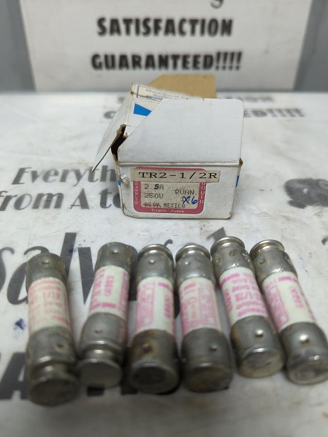 GOULD SHAWMUT,TR2-1/2R,TRI-ONIC FUSE BOX OF 6 NOS