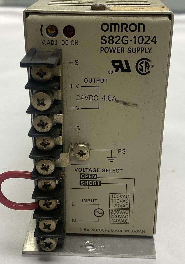Used Omron,S82G-1024,Power Supply 2.5A 50/60Hz