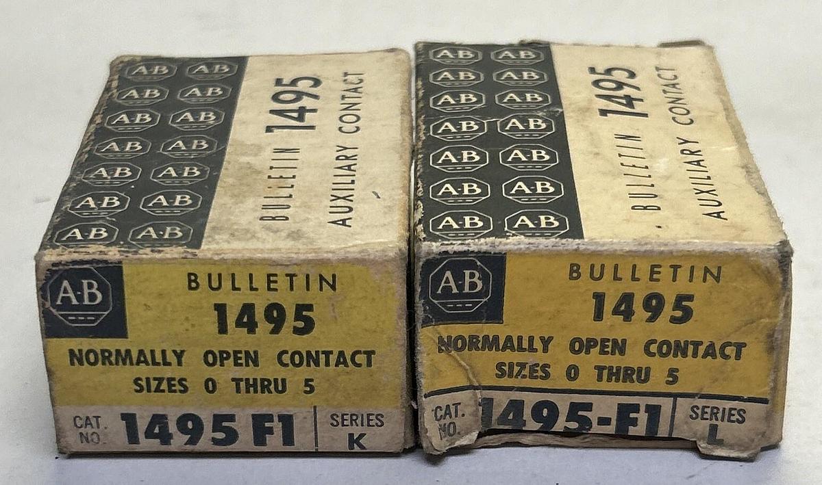 ALLEN-BRADLEY,1495-F1,AUXILIARY CONTACT LOT OF 2 NOS