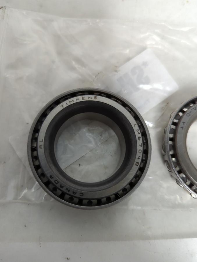 Used TIMKEN,LM67048,ROLLER BEARING CONE LOT OF 2 PRE-OWNED