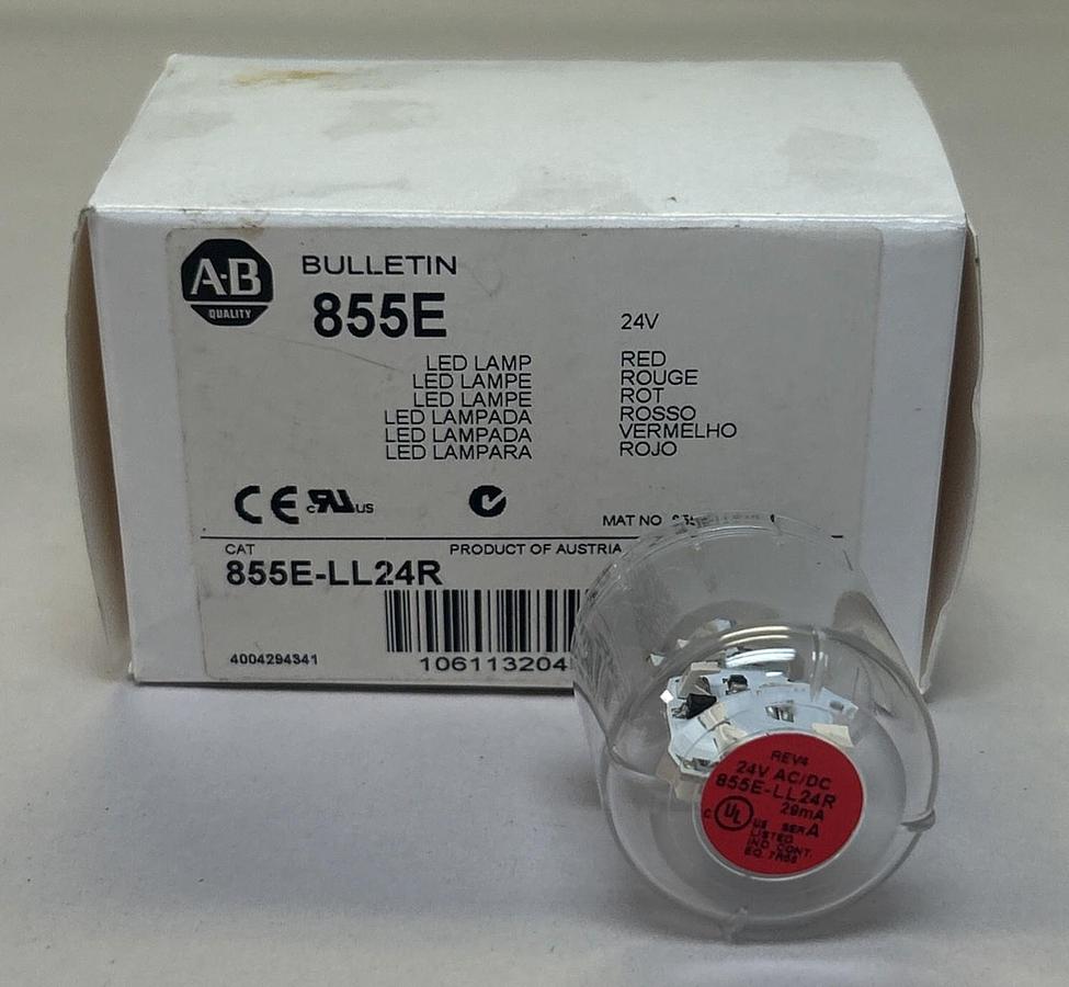Used ALLEN BRADLEY,855E-LL24R,RED LED REPLACEMENT LAMP NEW