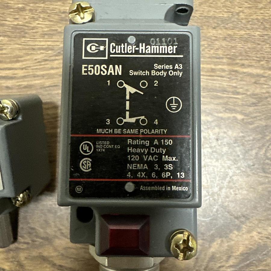 Cutler Hammer,E50SAN,W/E50DR1 Heavy Duty Limit Switch