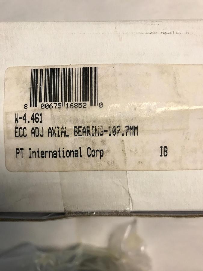 Used PT International,W-4.461 ECC ADJ,Axial Bearing- 107.7MM