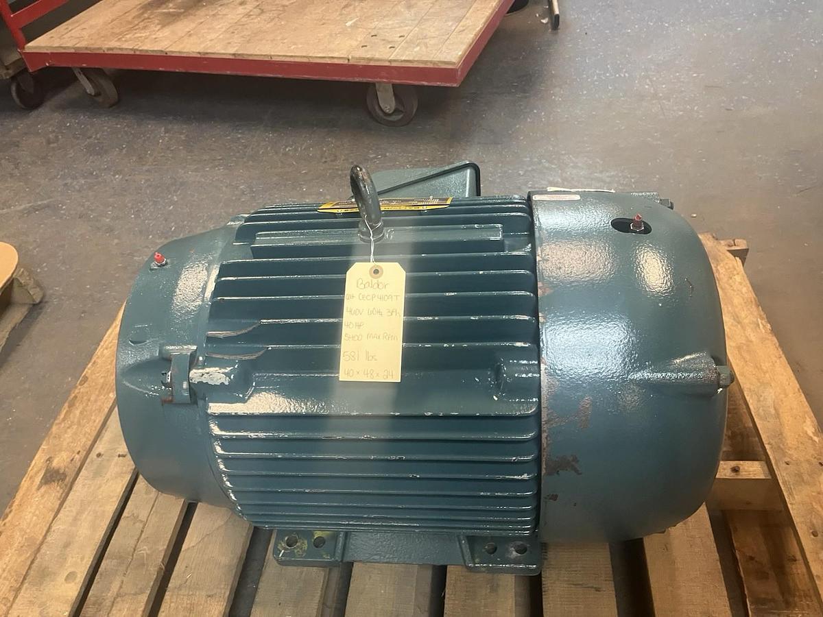 Used BALDOR,CECP4109T,XEX SEVERE DUTY MOTOR 40HP 3540RPM 3PH 324TSC