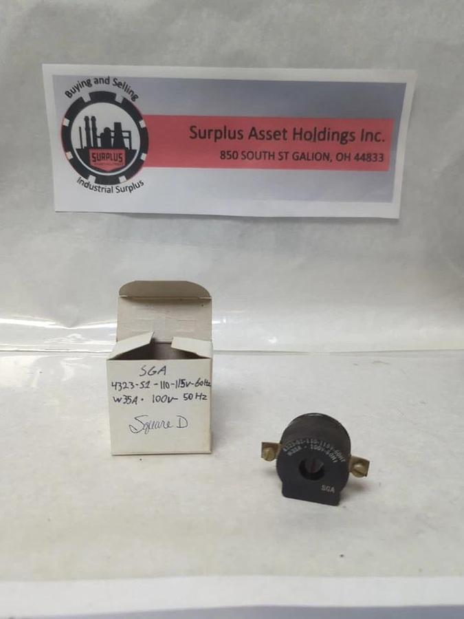 Used SQUARE D,4323-S1-W35A,MAGNETIC COIL SGA 110-115V 60HZ 100V 50HZ PRE-OWNED