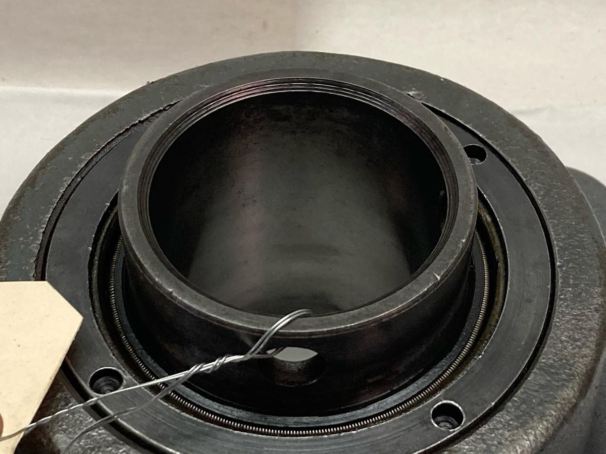 Used Link-Belt,FB22435E,4-Bolt Flange Round Roller Bearing Unit 2-3/16 Inch Bore