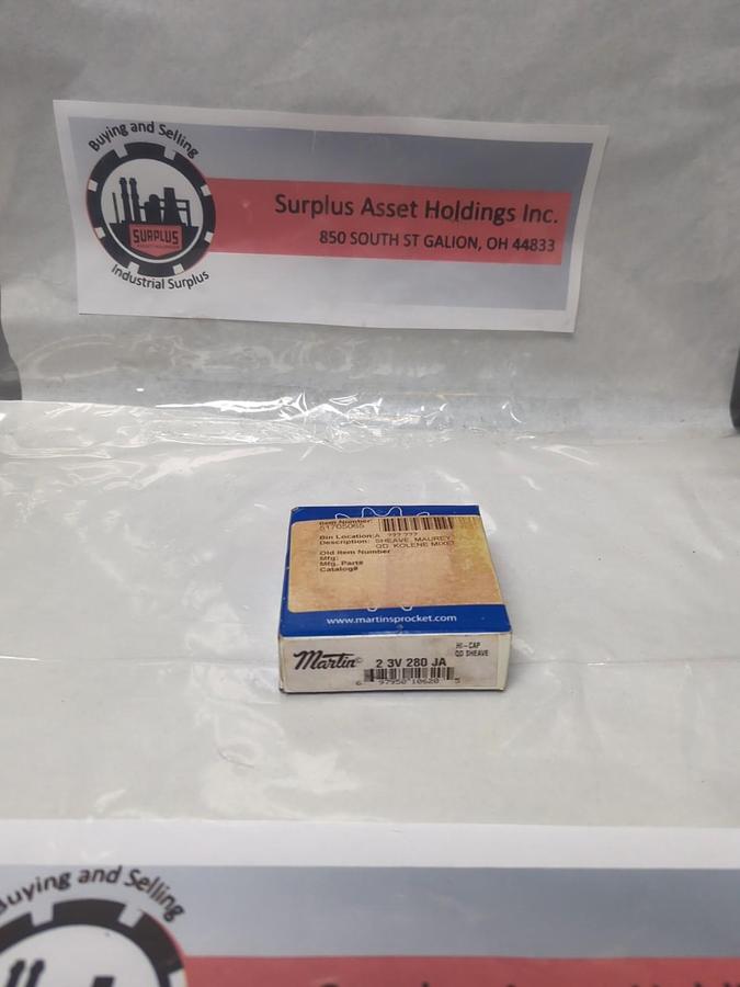 MARTIN,2 3V 280 JA,HI-CAP QD SHEAVE NOS