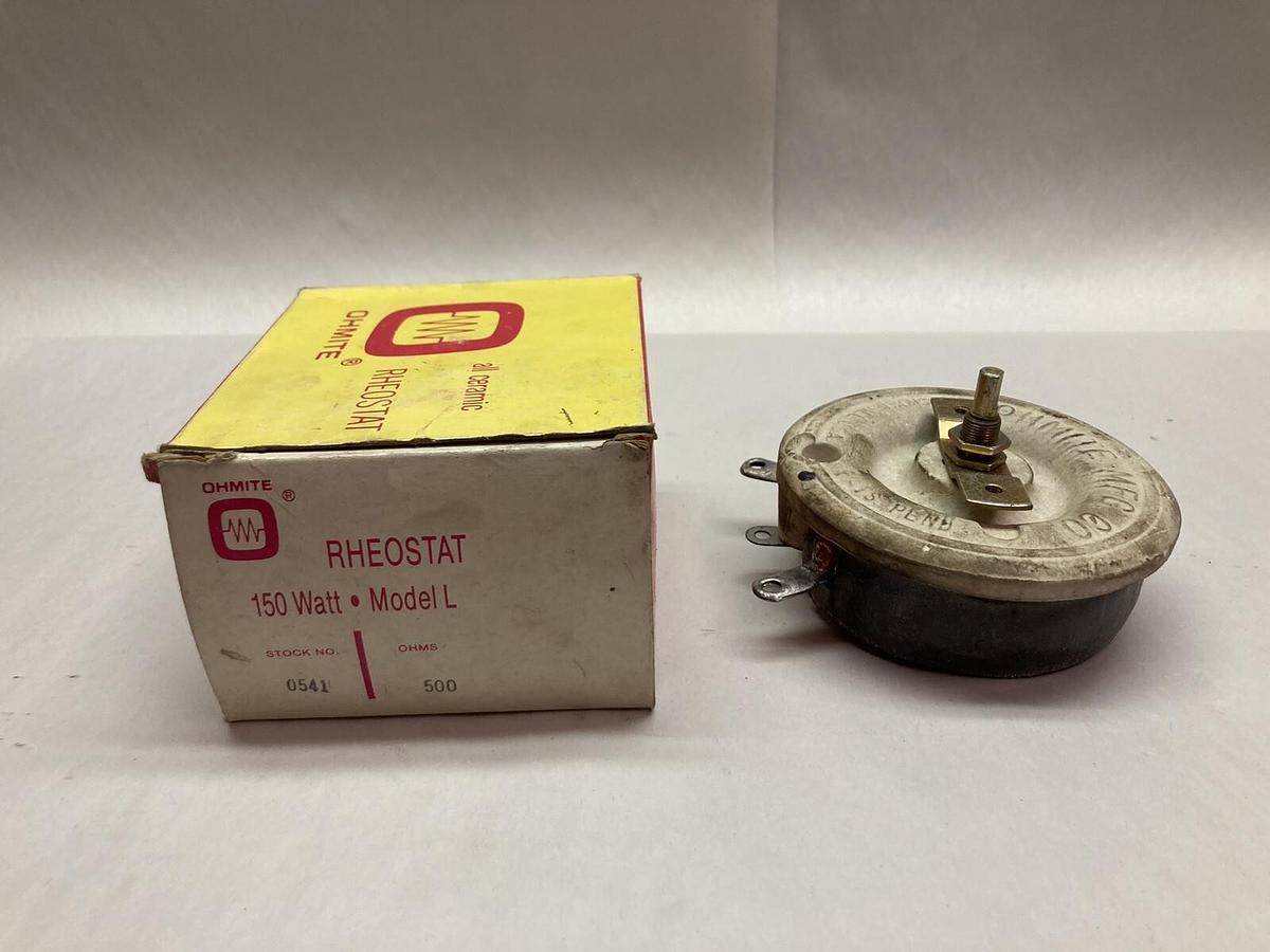 Used Ohmite,0541-500,Rheostat 500 Ohms