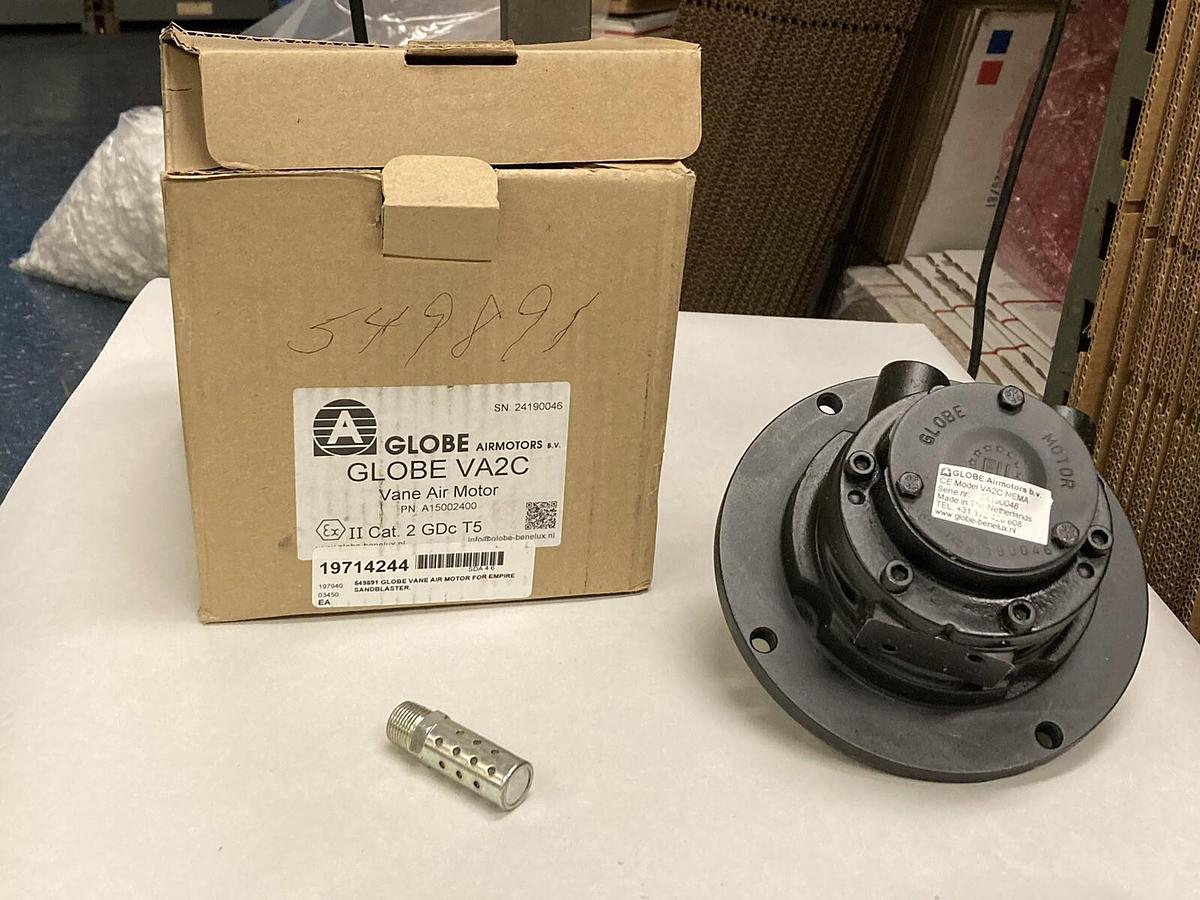 Used Globe Air Motor,VA2C NEMA,Pneumatic Vane Air Motor