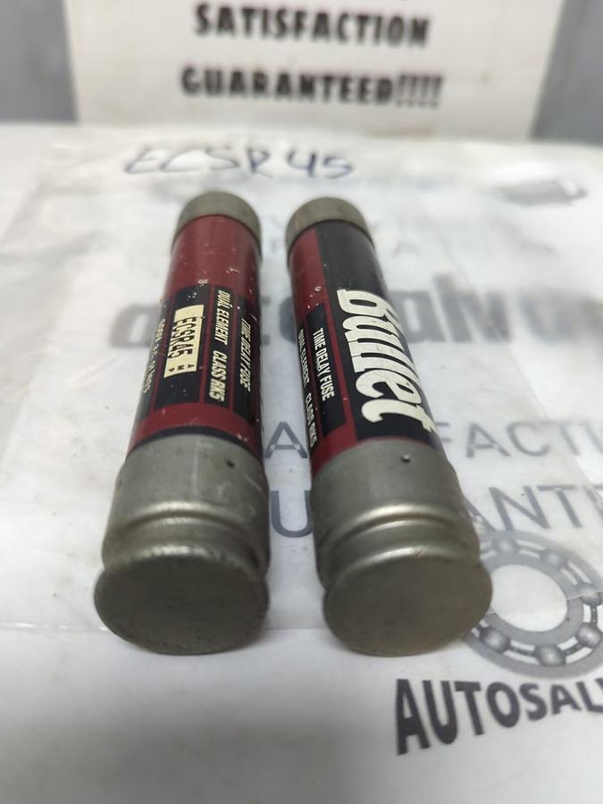 EDISON FUSEGEAR,ECSR45,BULLET 45 AMP FUSE LOT OF 2 NOS