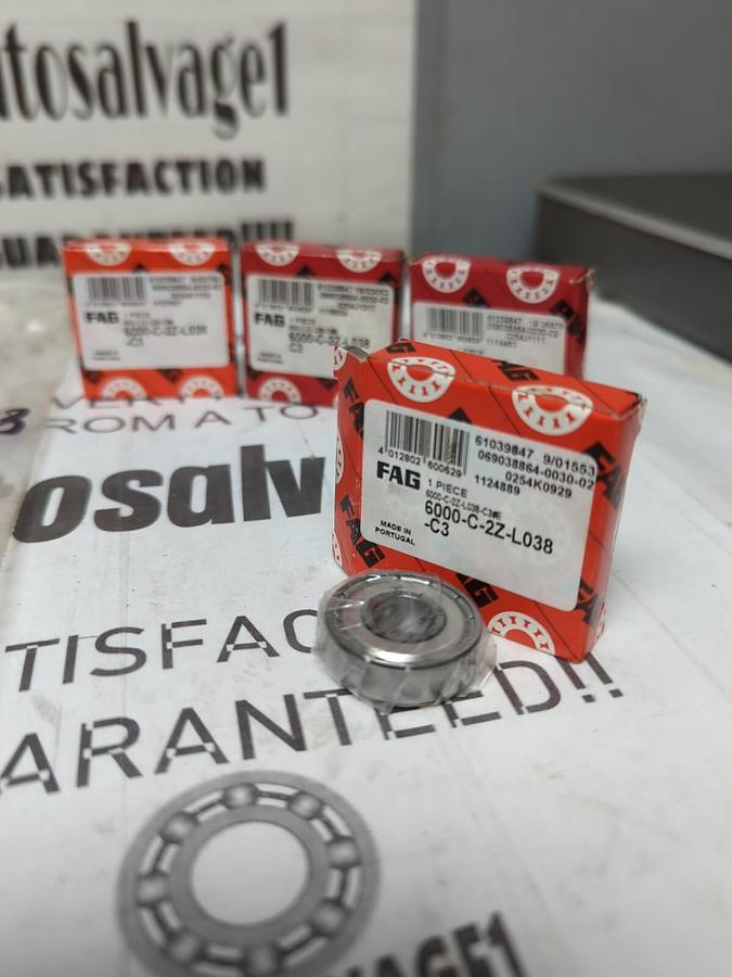 FAG,6000-C-2Z-L038 C3,DEEP GROOVE BALL BEARINGS LOT OF 4 NOS