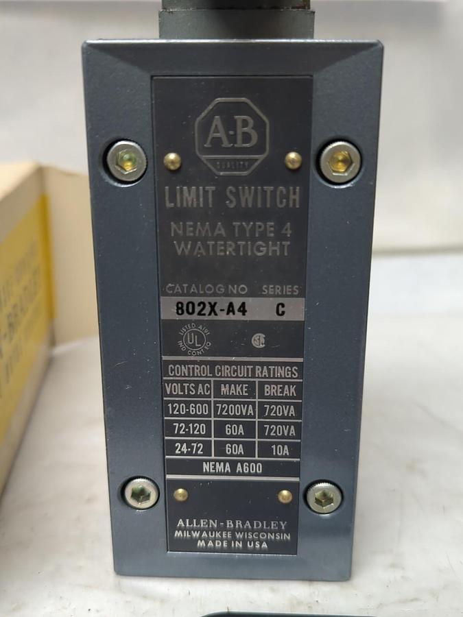 ALLEN BRADLEY,802X-A4,LIMIT SWITCH SERIES C NEMA 4 NOS