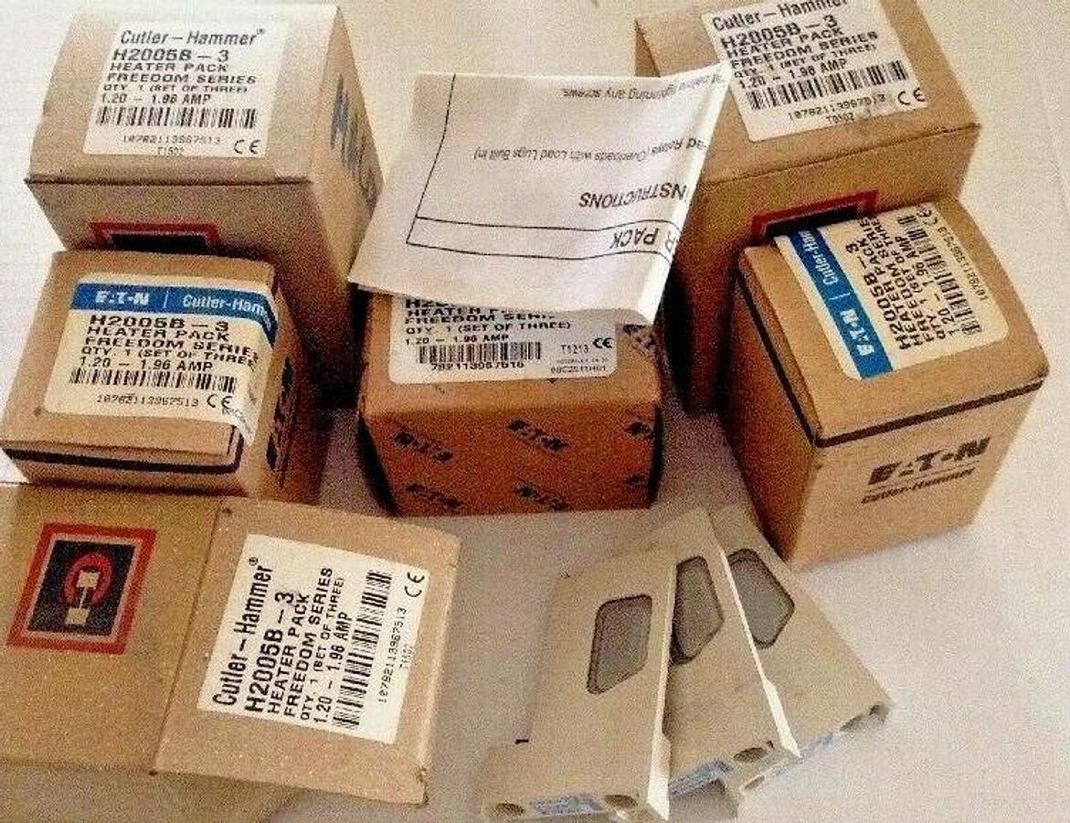 EATON CUTLER HAMMER,H2005B-3,OVERLOAD PROTECTION HEATERS LOT OF 6 (3-PKS)