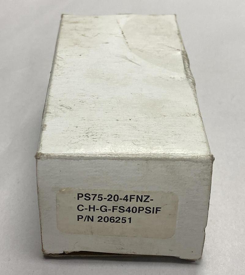 Gems,PS75-20-4FNZ-C-H-G-FS40PSIF,Pressure Sensor NOS