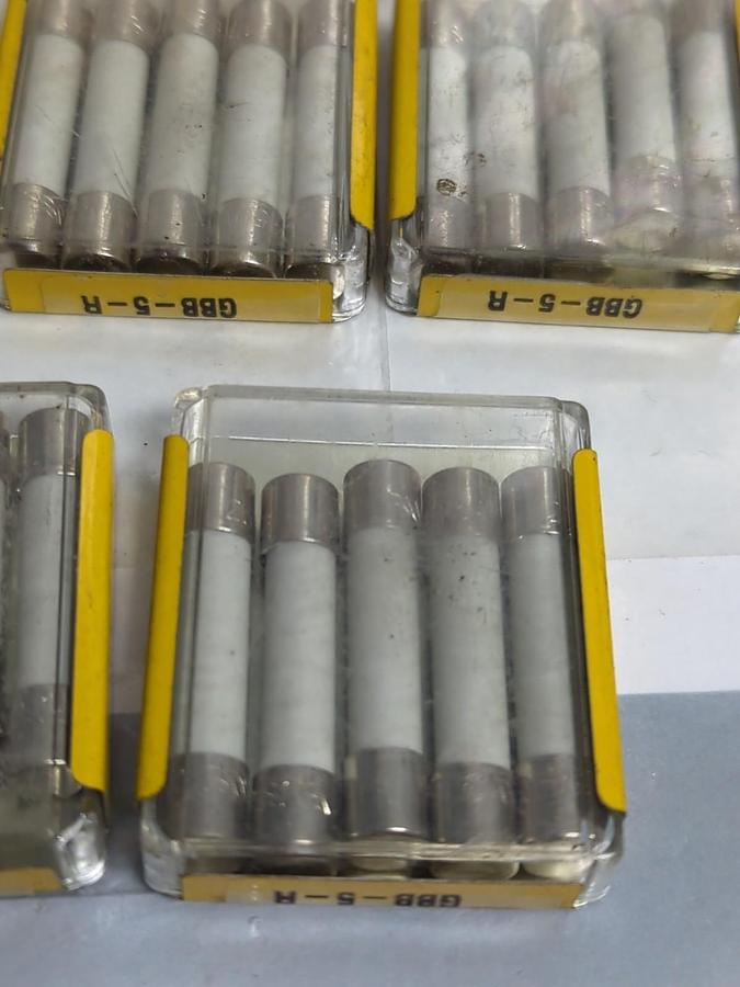 COOPER BUSSMANN,GBB-5-R,FAST ACTING 5 AMP FUSE LOT OF 35 NOS