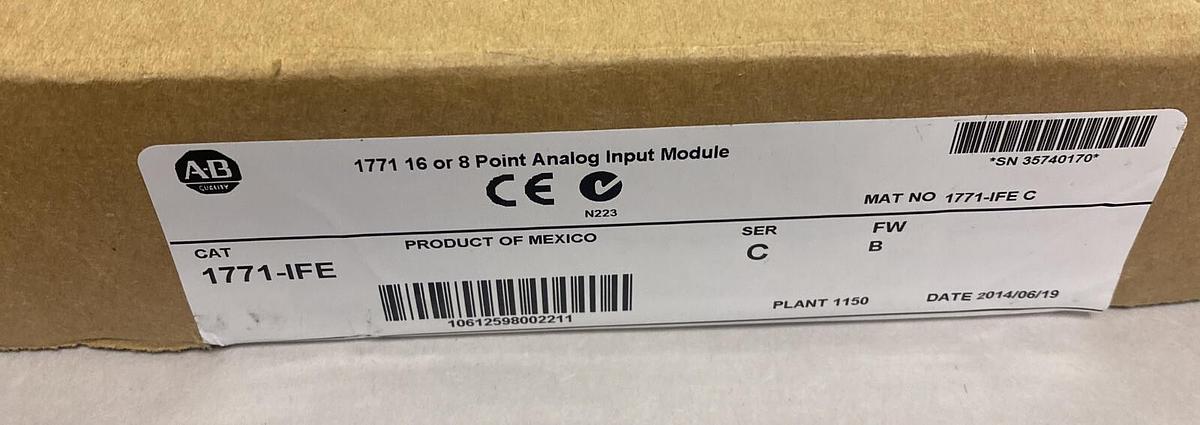 Used ALLEN BRADLEY,1771-IFE,SER C FW B ANALOG INPUT MODULE REFURBISHED