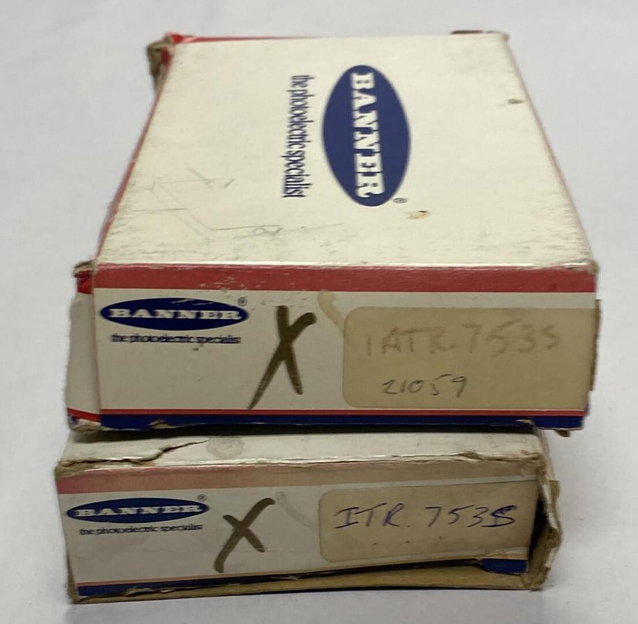 BANNER,ITR.753S,FIBER OPTIC CABLE LOT OF 2 NOS