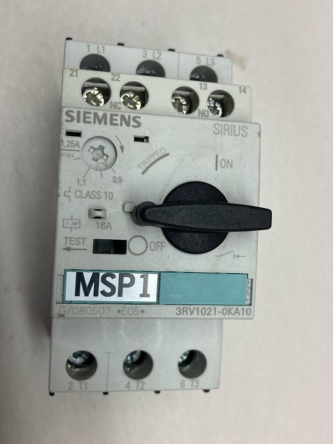 Siemens,3RV1021-0KA10,Circuit Breaker Class 10 50/60Hz