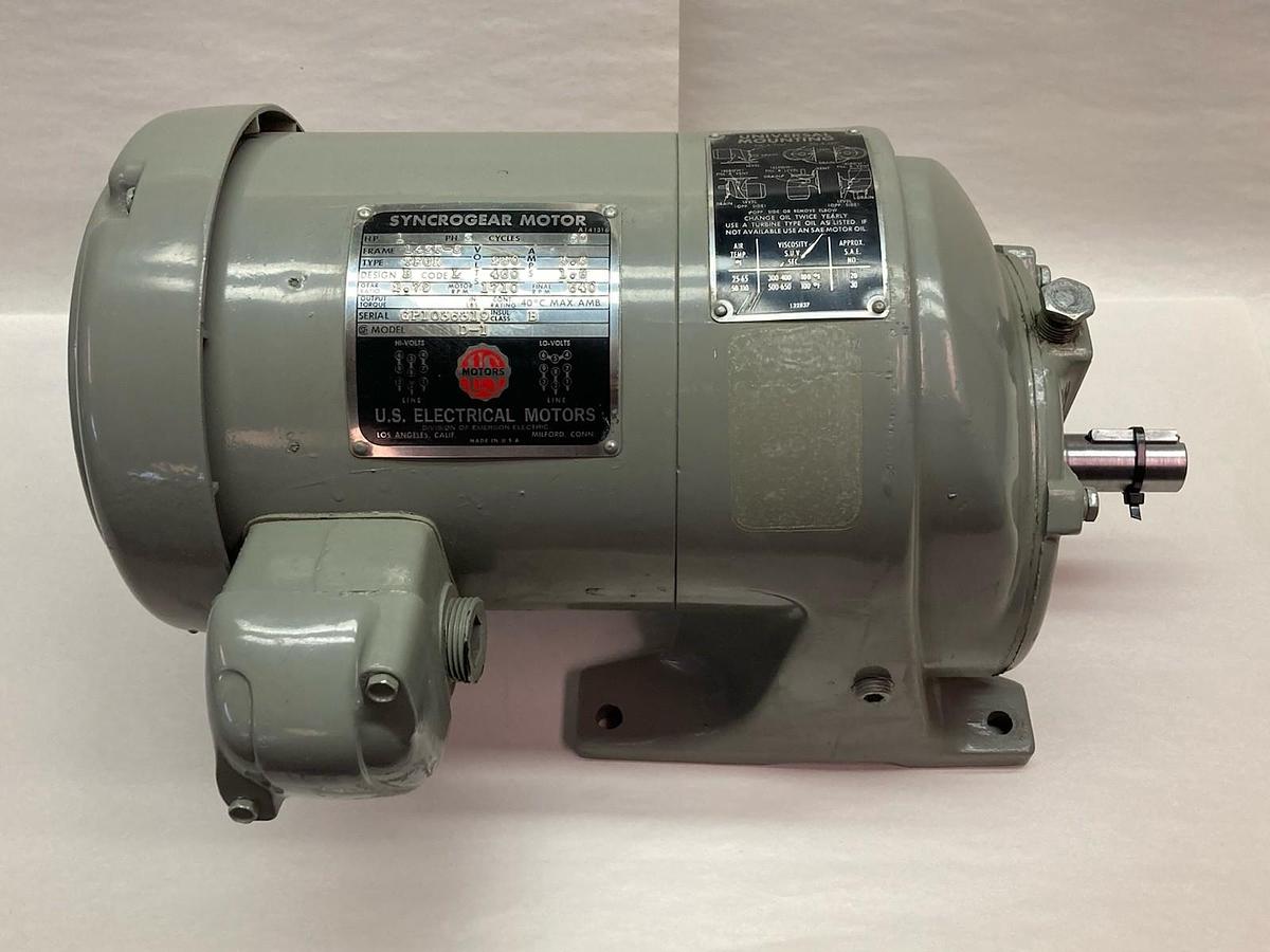 Syncrogear, Type TFRG, 3-Phase Motor 60Cy 230/460V Ratio 2.79:1 Frame 143T-5