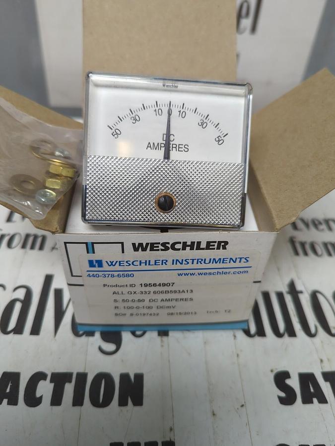 WESCHLER,19564202 GX-332 50-0-50DC AMP, PANEL METER NOS