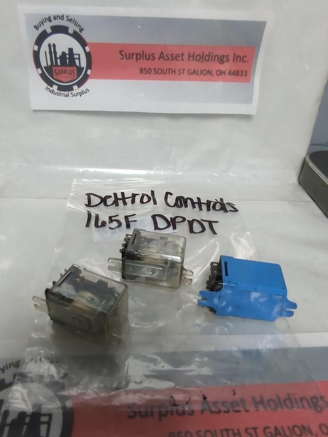 Used DELTROL CONTROLS,165F DPDT,RELAY 5 AMP LOT OF 3 PRE-OWNED