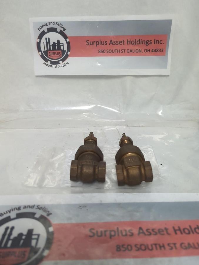 Used CRANE,150S,GATE VALVE 1/4 INCH MISSING HANDLES LOT OF 2 PRE-OWNED
