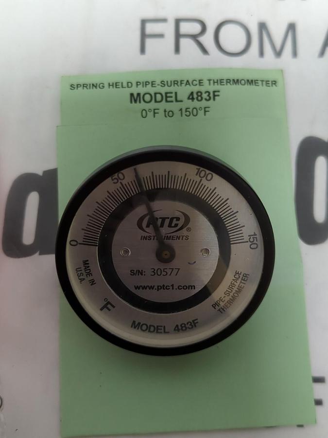PTC INSTRUMENTS,483F,SPRING HELD PIPE-SURFACE THERMOMETER NOS