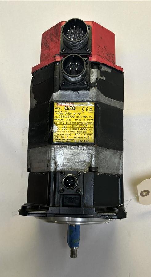 Used FANUC,A06B-0123-B175,AC SERVO MOTOR 3000RPM 4.6AMP 127VOLT
