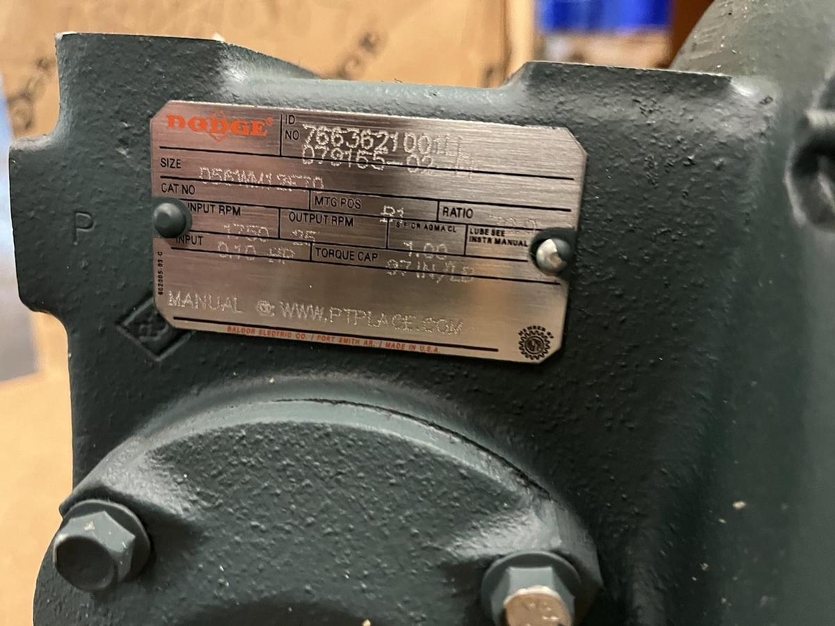 DODGE,D56WM12F70,GEAR SPEED REDUCER RATIO 70 INPUT 1/10HP 1750RPM