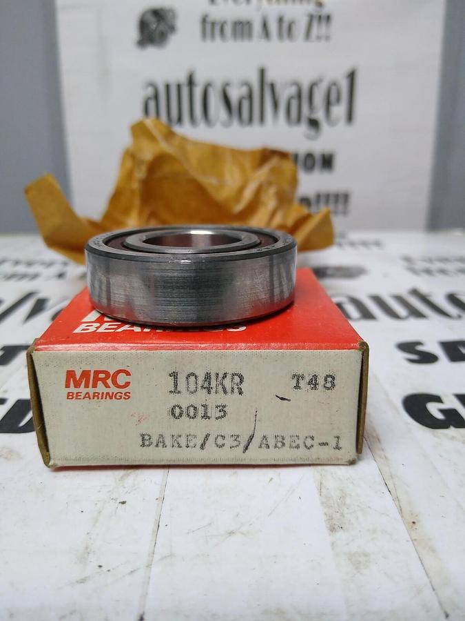 Used MRC,104KR,BAKE/C3/ABEC-1 Ball Bearing NOS