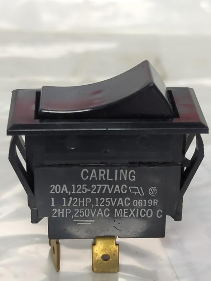 Used CARLING,0619R,ROCKER SWITCH 20 AMP 125-277VAC PRE-OWNED