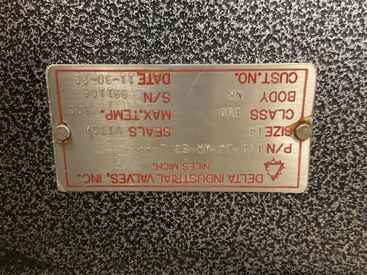 Delta Industrial,150-14-NR-E2-HW,14IN Knife Gate Valve 150PSI Body NR Viton Seal