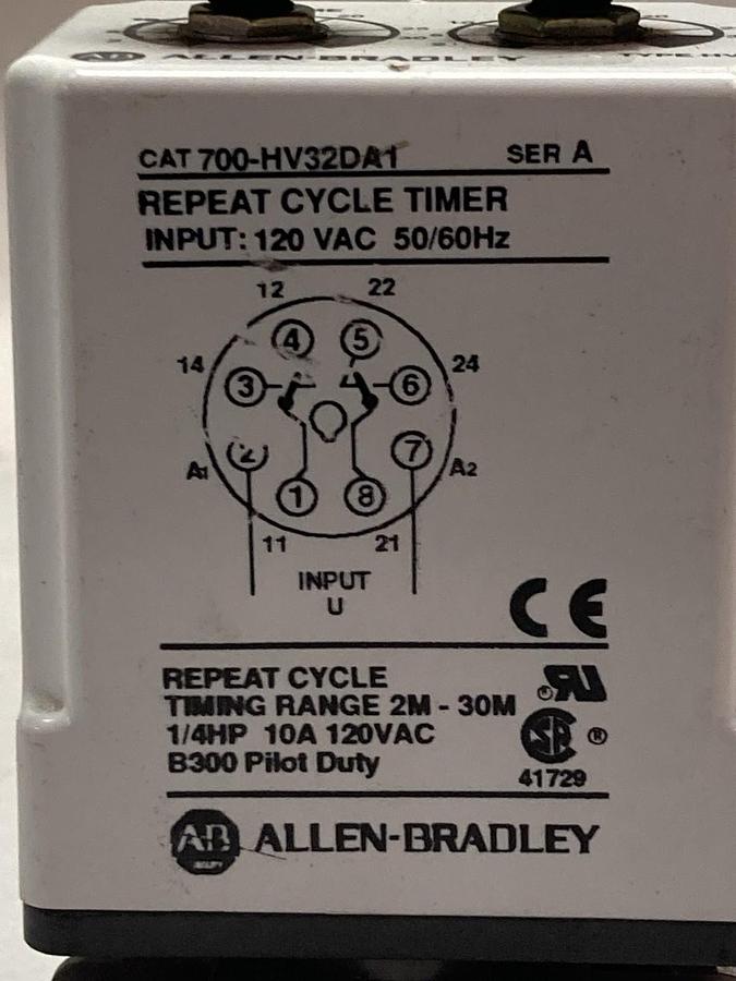 Used Allen-Bradley,700-HV32DA1,Repeat Cycle Timer Ser A