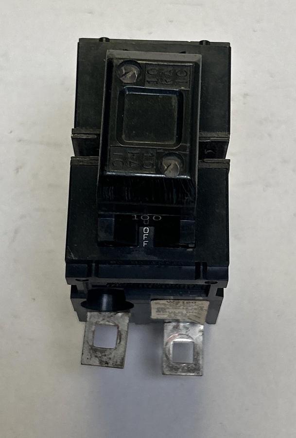 Used BULLDOG ELECTRIC,W2100,PUSHMATIC CIRCUIT BREAKER 100A 120/240V 2P