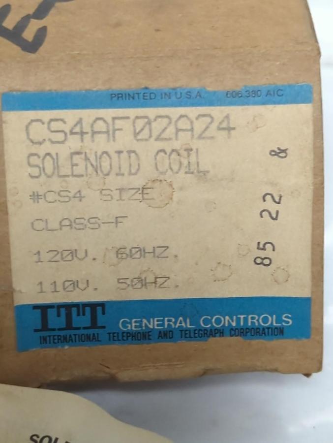 GENERAL CONTROLS,CS4AF02A24,COIL 120/110V 60/50HZ NOS